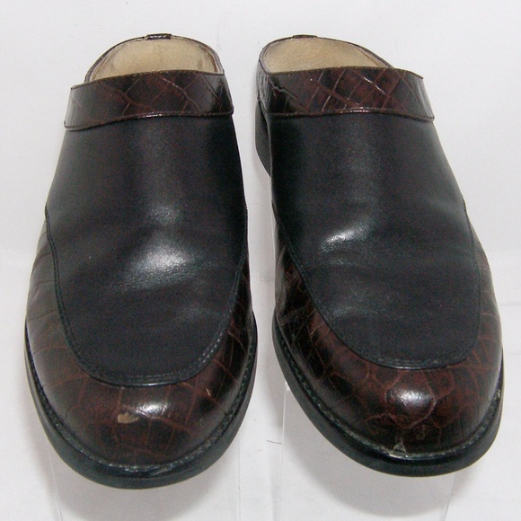 Ariat leather reptile print clog black brown 7.5B - Picture 2 of 11